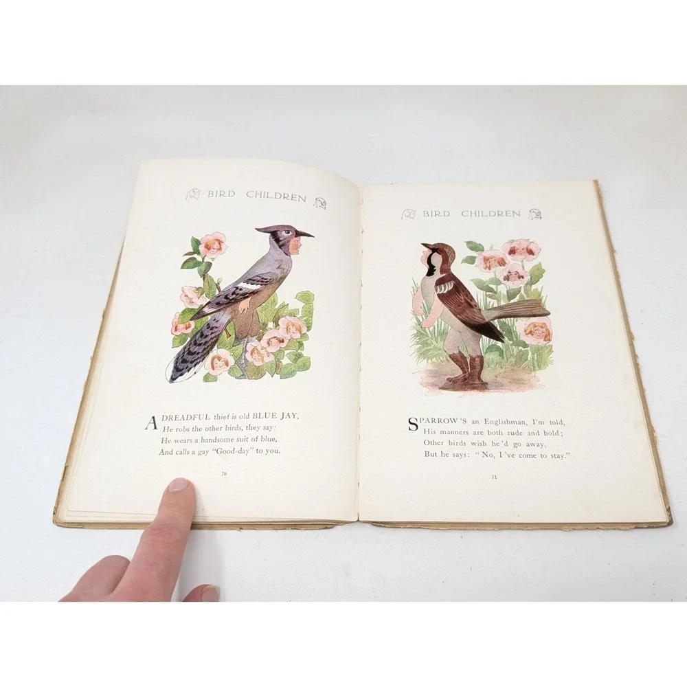 Bird Children By Elizabeth Gordon Antique 1912 Book MT Ross HC‎ 9th edition VTG